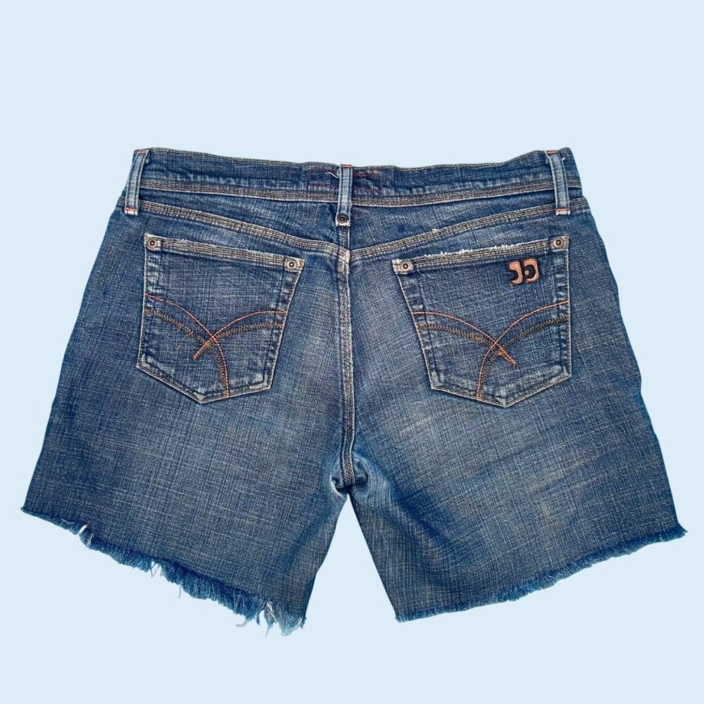 JOE'S BUTTONFLY BLUE DENIM CUTOFF JEANS SHORTS W/ FRAYED HEM - 30 MADE IN USA!